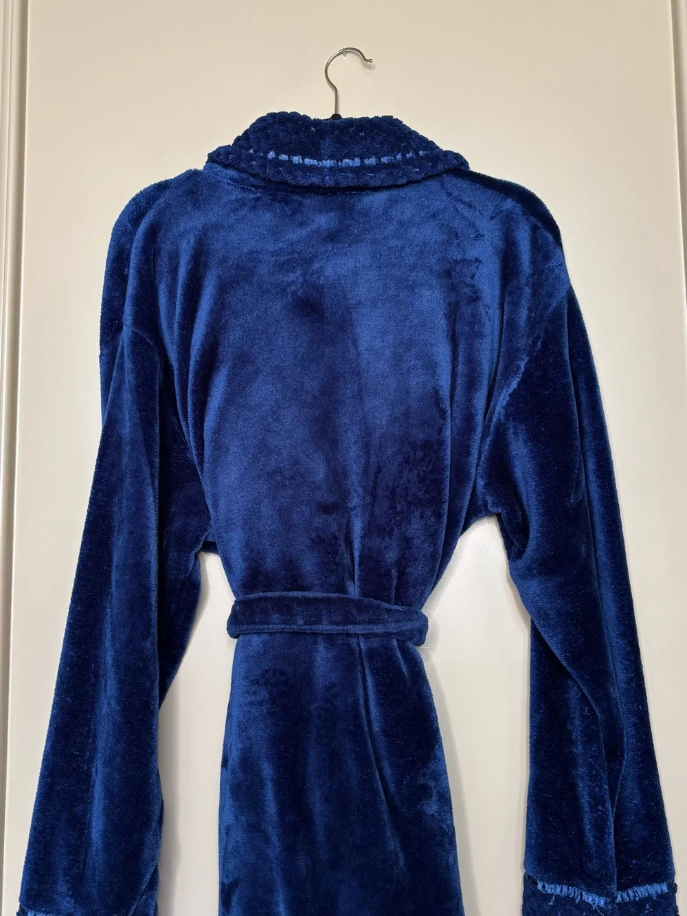 Plush Navy Velour Women's Robe